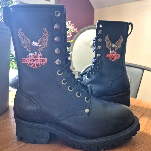 Harley-Davidson Shoes - NWOT! Harley-Davidson Black Combat Boots -‎ Womens Size 5